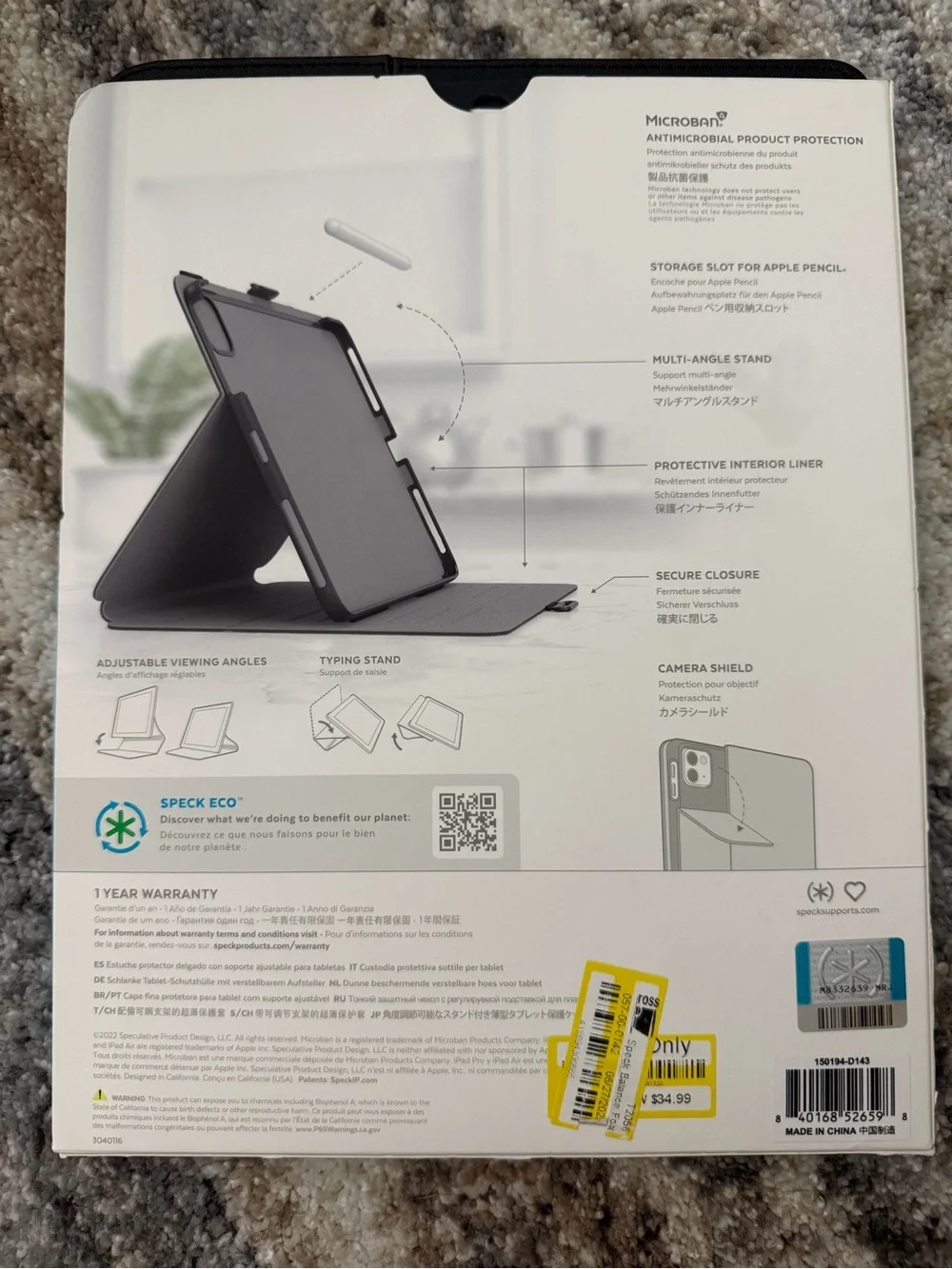 speck Balance Folio Tablet Case in Black
